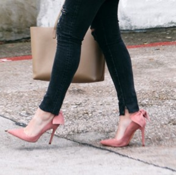 SCHUTZ Shoes - Schutz Blasiana Poppy Rose Pink Heels with Bow